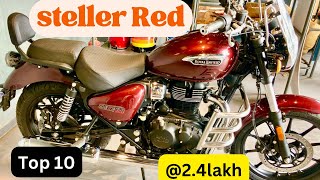 Meteor 350 stellar Red  Royal Enfield meteor 350 review [upl. by Cristie]