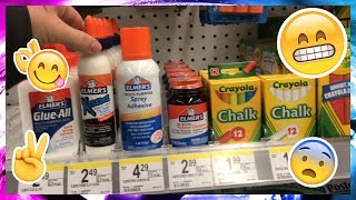 SHOPPING FOR ELMERS GLUE amp SLIME SUPPLIES AT WALGREENS [upl. by Normak]