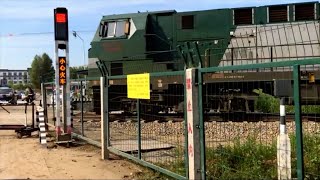 Freight Train Passing Railway Crossing in Rural China [upl. by Buckden]