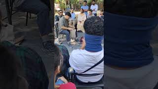 levallois technique in tool making by korean archeologist cho mueng guen at University of Rajasthan [upl. by Ameekahs567]