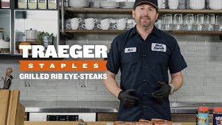 How to Reverse Sear Ribeye Steaks  Traeger Staples [upl. by Akitnahs]