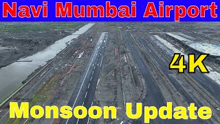 D B Patil International Airport July 2024  Drone View  4K [upl. by Haynor]