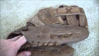 Louisville Slugger LSG10 Glove Relace  Before and After Glove Repair [upl. by Sharyl]