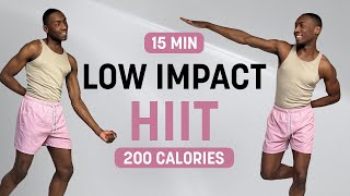 15 MIN LOW IMPACT HIIT WORKOUT  200 Calories  No Equipment  For Beginners  Weight Loss [upl. by Vona]