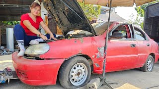 The girl went to buy scrap cars to repair and maintain [upl. by Anyak]