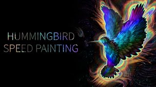 Hummingbird speed painting  DigitalVisionaryArt [upl. by Nyleuqcaj381]