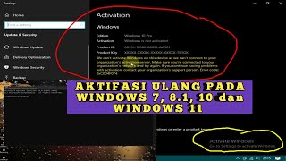 cara aktifasi ulang windows 10 [upl. by Hsekin]