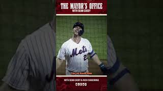 Pete Alonso gets a message from Sean Casey about tonight’s Mets  Brewers doordie game [upl. by Oak]