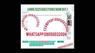 Answers for 2025 JAMB Questions JAMB Expo Answers Here Free JAMB correct Expo 2025 [upl. by Mendez]