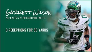 Garrett Wilson Every Target and Catch vs Philadelphia Eagles  2023 Week 6  Fantasy Football Film [upl. by Yanahc]