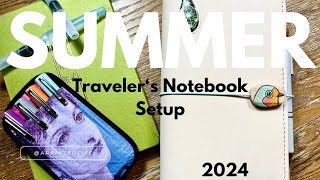 Travelers Notebook Setup  Summer 2024  Chic Sparrow TN [upl. by Atirys]