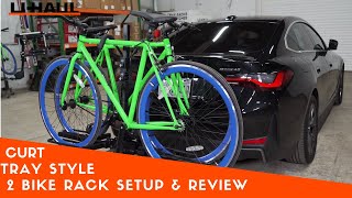 Curt Tray Style 2 Bike Rack  Bike Rack Setup amp Review [upl. by Ursala]