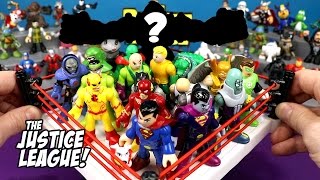 Justice League Toys 20 Man Battle Royal with DC Imaginext Batman Toys  RUMBLE LEAGUE [upl. by Angelita]