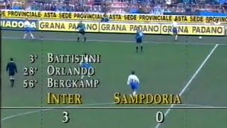 InterSampdoria 30 199394  Channel 4 BattistiniJugović autBergkamp [upl. by Tabbi642]