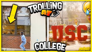 TROLLING AT USC COLLEGE CAMPUS GOT KICKED OUT [upl. by Wharton]