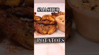 Smashed potaoes 😄smashedpotatoes food [upl. by Haleigh]