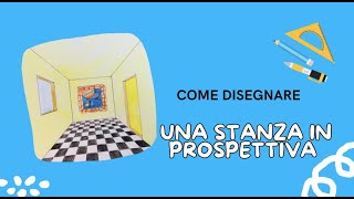 PROSPETTIVA CENTRALE disegnare una stanza  trompe loeil TUTORIAL Arte e immagine scuola media [upl. by Naujek]