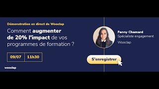 Live Demo Wooclap  Comment augmenter de 20 limpact de vos programmes de formation [upl. by Ezra]