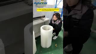 Air filter cartridges are being manufactured [upl. by Loux]