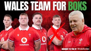 WALES TEAM VS SPRINGBOKS ANNOUNCED  Warren Gatland Team Announcement [upl. by Bernadene]