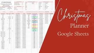 Christmas Planner Tutorial  Step by Step Tutorial in Google Sheets [upl. by Krock]