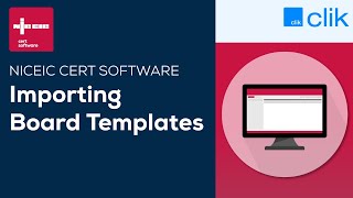 Import Board Templates  NICEIC Cert Software [upl. by Ahsekan]