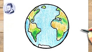 Comment dessiner un globe facilement [upl. by Naul]