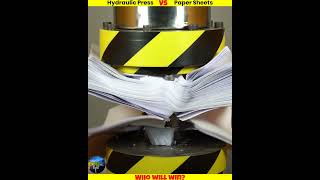 Hydraulic Press Vs Paper Sheets 📃 [upl. by Jesselyn627]