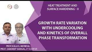 Growth rate variation with undercooling and kinetics of overall phase transformation [upl. by Wallas]