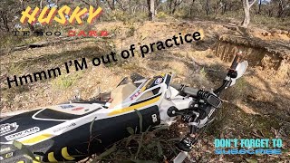 Crashing my TE300 husqvarna hardenduro [upl. by Tedmann]