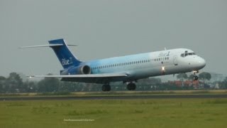 Blue1 Boeing 717 Long Flare on Landing [upl. by Esenaj]