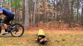 How to Jump a Log on a Mountain Bike [upl. by Euqinad]