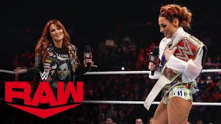 Lita and Becky Lynch set the stage for title showdown at WWE Elimination Chamber Raw Jan 31 2022 [upl. by Liu169]