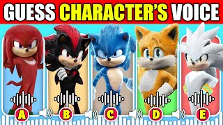 🔊IMPOSSIBLE Guess The Sonic The Hedgehog 3 Character By Their Voice Quiz  Tails Shadow Knuckles [upl. by Vish]