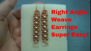 Learn To Create Stunning Beaded Earrings Using Right Angle Weave  Stepbystep Tutorial [upl. by Nednil]