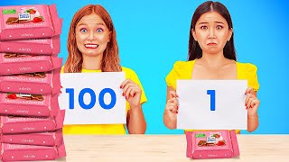 100 Layers of Food Challenge Crazy Mixes Ideas by 123 GO GLOBAL [upl. by Adiesirb729]