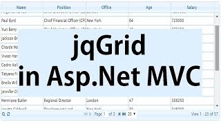 jqGrid In AspNet MVC Using SQL Server Database [upl. by Agn759]