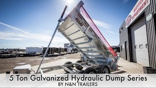 5 Ton Galvanized Dump Trailer by NampN  ACTION TRAILER SALES [upl. by Nnaeirelav719]