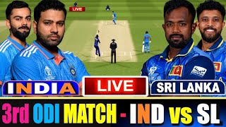 INDIA VS SRILANKA 3RD ODI LIVE MATCH SCORES AND COMMENTARY [upl. by Eltsirhc]