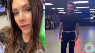 LE PONEN AZÚCAR A SUS DÍAS Victoria y David Beckham se lucieron bailando salsa [upl. by Vlad]