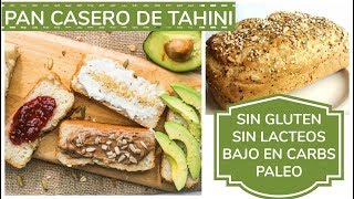 PAN DE TAHINI CASERO CON 4 INGREDIENTES  BAJO EN CARBOHIDRATOS [upl. by Ahsiela862]