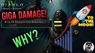 RESOURCE COST REDUCTION  GIGA DAMAGE  Spiritborn  Diablo 4 Vessel of Hatred Quill Volley Build [upl. by Edva]