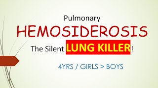 Pulmonary HEMOSIDEROSIS The Silent LUNG KILLER ironoverload lungdisease respiratorydisease [upl. by Kcireddor]