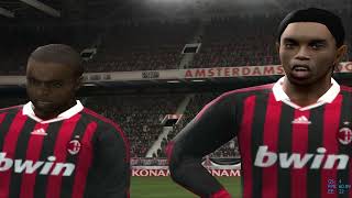 PES 2010 Ps2 Ac Milan Vs Inter Milan [upl. by Kynan709]