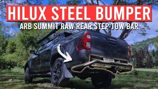 ARB Summit Raw Rear Step Tow Bar for the Toyota Hilux [upl. by Epilif873]