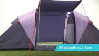 Halfords 4 Person Tunnel Tent  Dark Blue  Halfords UK [upl. by Violante647]