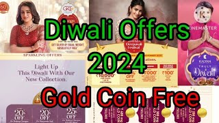 Diwali Offers 2024 Jewellery Shops gold coin free gold offers  grt [upl. by Ardnuasal]