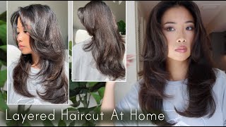 Easy Layered Haircut At Home [upl. by Winters905]