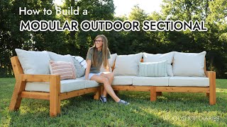 DIY Modular Outdoor Sofa in 3 Pieces [upl. by Necyrb]