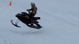 Riding Crashing Snow Hawk 600HO  JUST SNOWMOBILES [upl. by Skutchan]